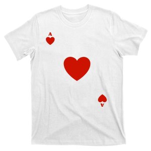 Ace Of Hearts Halloween Team Costume Funny Poker Cards Funny Halloween Group Par T-Shirt