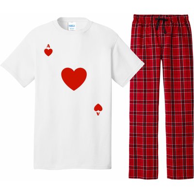 Ace Of Hearts Halloween Team Costume Funny Poker Cards Funny Halloween Group Par Pajama Set