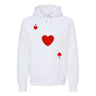 Ace Of Hearts Halloween Team Costume Funny Poker Cards Funny Halloween Group Par Premium Hoodie