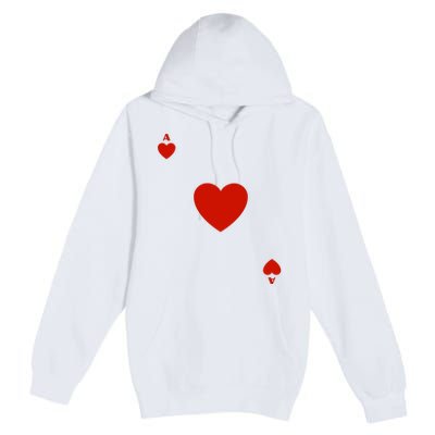 Ace Of Hearts Halloween Team Costume Funny Poker Cards Funny Halloween Group Par Premium Pullover Hoodie