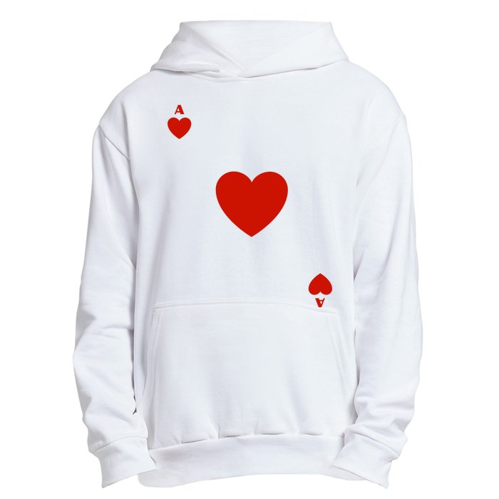 Ace Of Hearts Halloween Team Costume Funny Poker Cards Funny Halloween Group Par Urban Pullover Hoodie