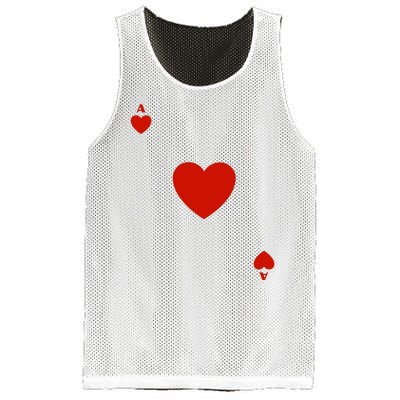 Ace Of Hearts Halloween Team Costume Funny Poker Cards Funny Halloween Group Par Mesh Reversible Basketball Jersey Tank