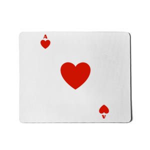 Ace Of Hearts Halloween Team Costume Funny Poker Cards Funny Halloween Group Par Mousepad