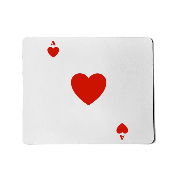 Ace Of Hearts Halloween Team Costume Funny Poker Cards Funny Halloween Group Par Mousepad