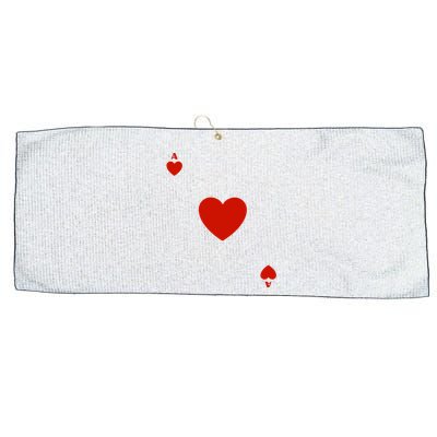 Ace Of Hearts Halloween Team Costume Funny Poker Cards Funny Halloween Group Par Large Microfiber Waffle Golf Towel