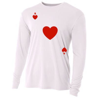 Ace Of Hearts Halloween Team Costume Funny Poker Cards Funny Halloween Group Par Cooling Performance Long Sleeve Crew