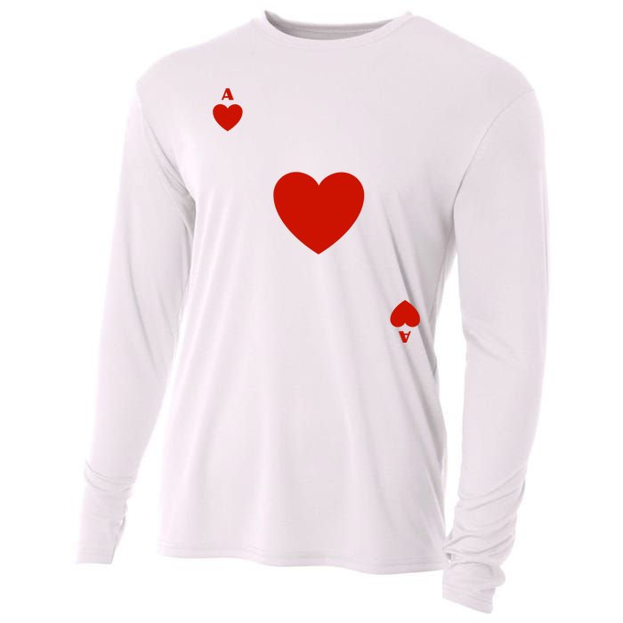 Ace Of Hearts Halloween Team Costume Funny Poker Cards Funny Halloween Group Par Cooling Performance Long Sleeve Crew