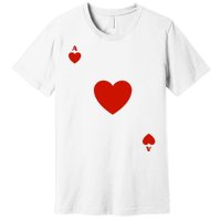 Ace Of Hearts Halloween Team Costume Funny Poker Cards Funny Halloween Group Par Premium T-Shirt