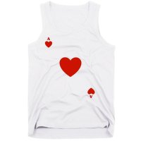 Ace Of Hearts Halloween Team Costume Funny Poker Cards Funny Halloween Group Par Tank Top