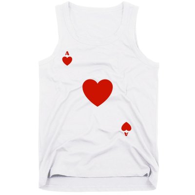 Ace Of Hearts Halloween Team Costume Funny Poker Cards Funny Halloween Group Par Tank Top