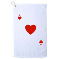 Ace Of Hearts Halloween Team Costume Funny Poker Cards Funny Halloween Group Par Platinum Collection Golf Towel