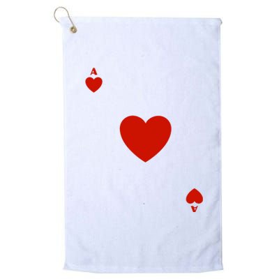 Ace Of Hearts Halloween Team Costume Funny Poker Cards Funny Halloween Group Par Platinum Collection Golf Towel