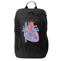 Anatomical Of Heart Cardiac Nurse Practioner Sonographer City Backpack