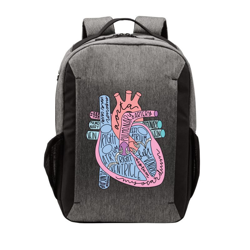 Anatomical Of Heart Cardiac Nurse Practioner Sonographer Vector Backpack