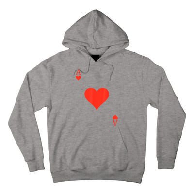 Ace Of Hearts Costume Deck Of Cards Playing Card Halloween Tall Hoodie