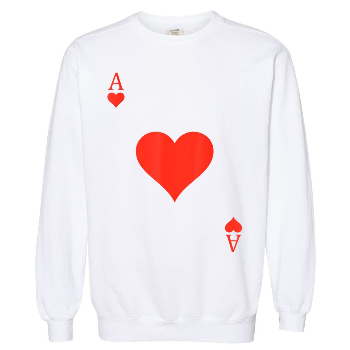 Ace Of Hearts Costume Deck Of Cards Playing Card Halloween Garment-Dyed Sweatshirt