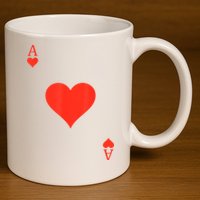 Ace Of Hearts Costume Deck Of Cards Playing Card Halloween 11oz C Handle Ceramic Mug