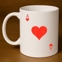 Ace Of Hearts Costume Deck Of Cards Playing Card Halloween 11oz C Handle Ceramic Mug