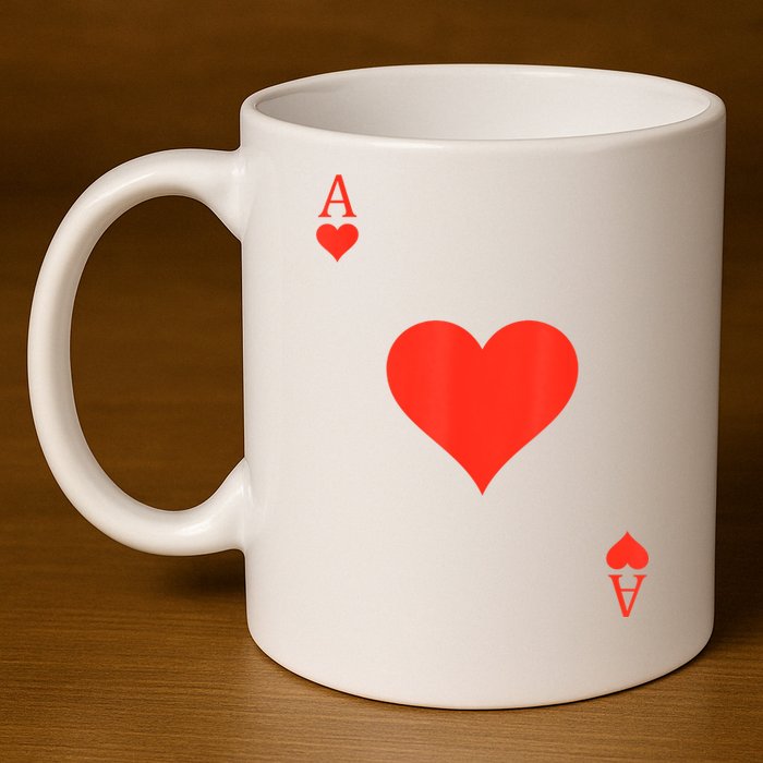 Ace Of Hearts Costume Deck Of Cards Playing Card Halloween 11oz C Handle Ceramic Mug