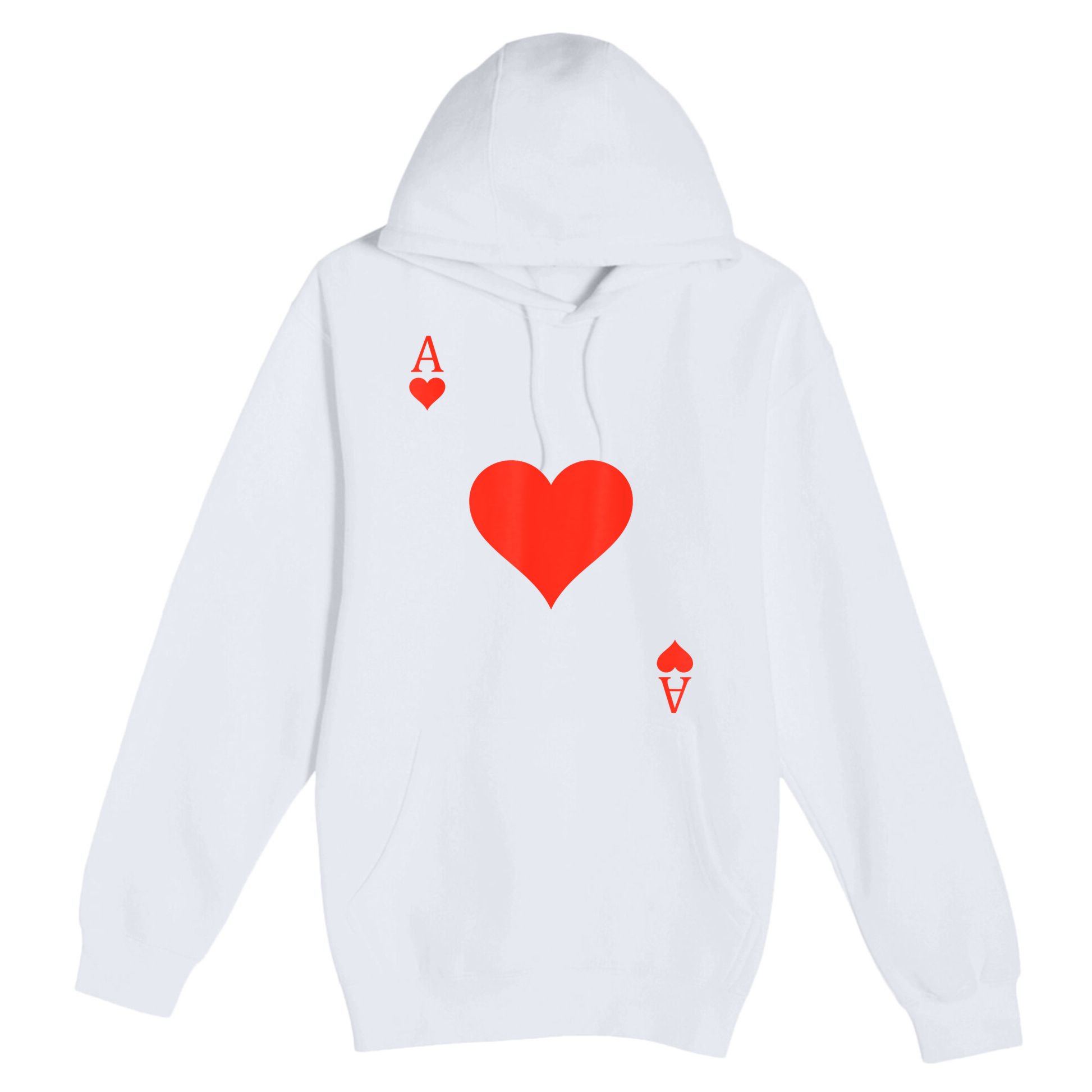 Ace Of Hearts Costume Deck Of Cards Playing Card Halloween Premium Pullover Hoodie
