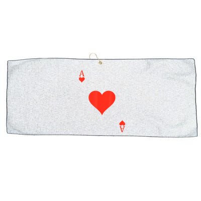 Ace Of Hearts Costume Deck Of Cards Playing Card Halloween Large Microfiber Waffle Golf Towel