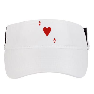 Ace Of Hearts Blackjack Cards Poker 21 Adult Drive Performance Visor