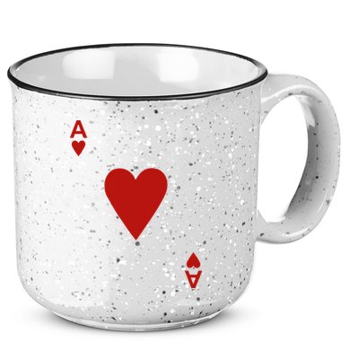 Ace Of Hearts Blackjack Cards Poker 21 15oz Campfire Ceramic Mug