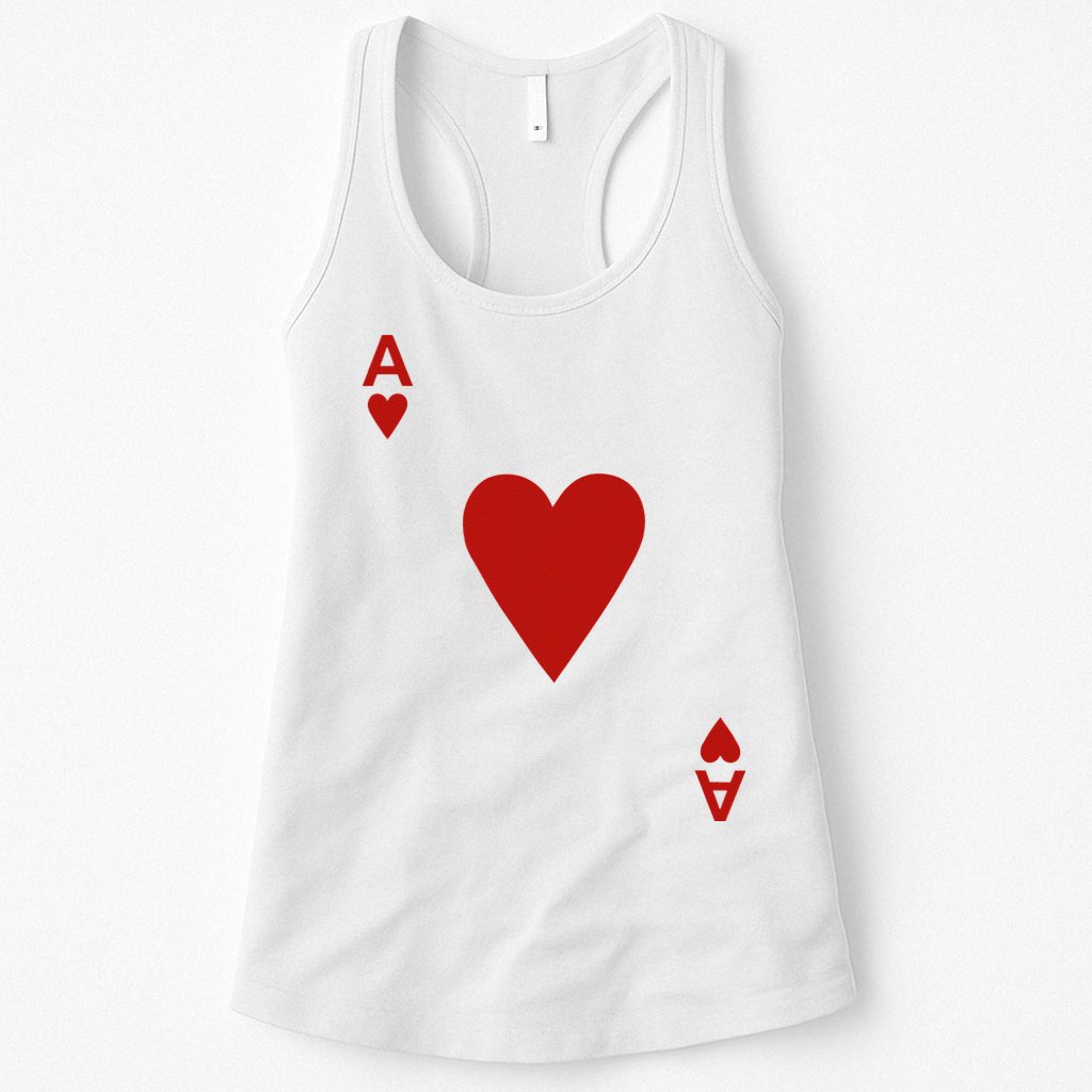 Ace Of Hearts Blackjack Cards Poker 21 Womens Tank Top