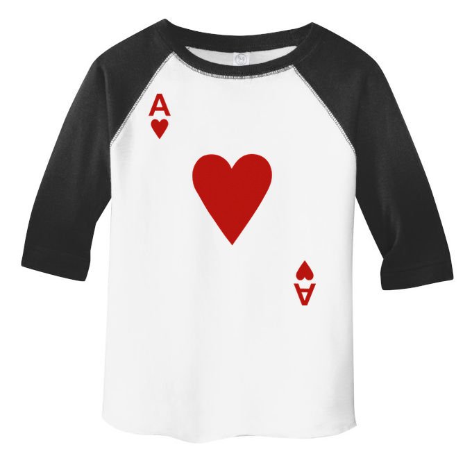 Ace Of Hearts Blackjack Cards Poker 21 Toddler Fine Jersey T-Shirt