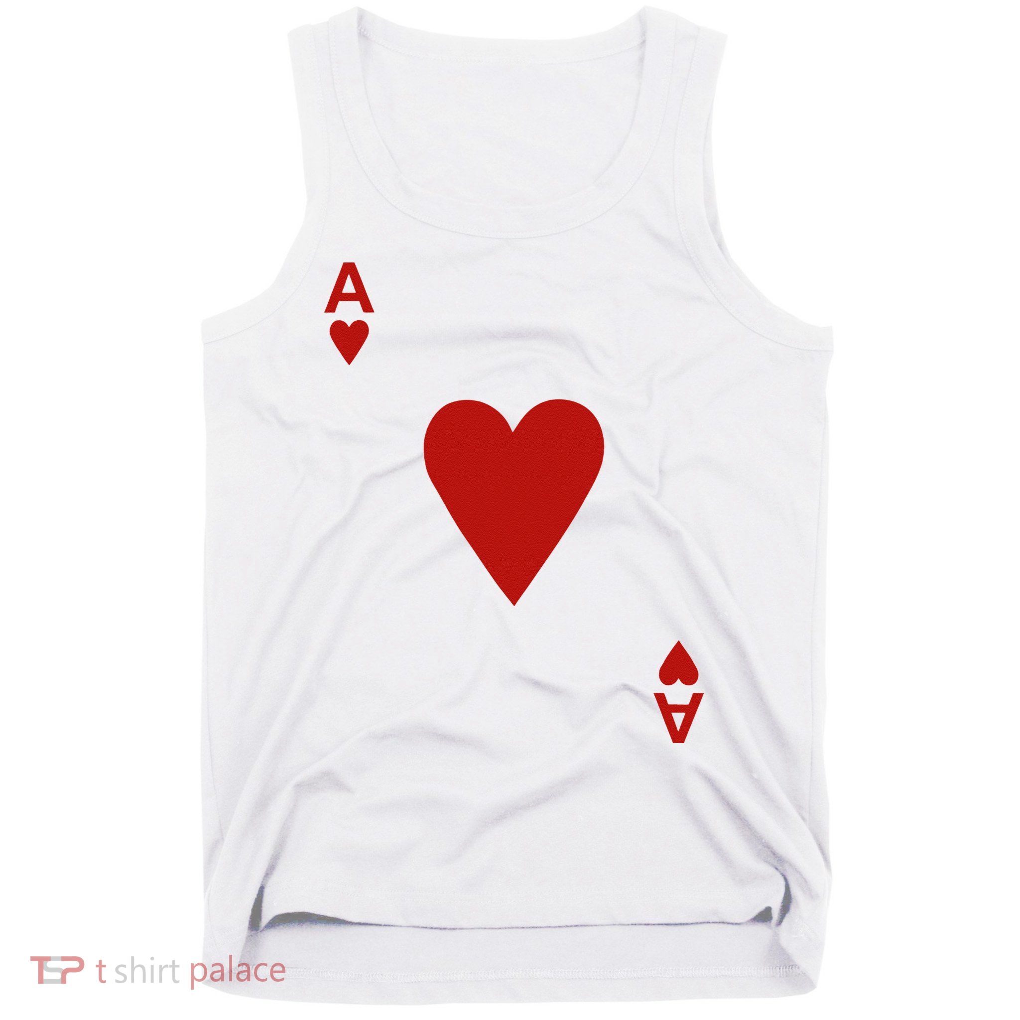 Ace Of Hearts Blackjack Cards Poker 21 Tank Top
