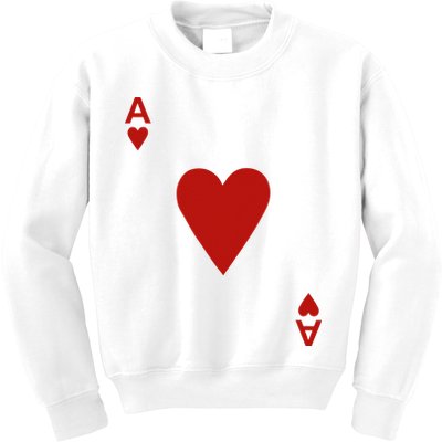 Ace Of Hearts Blackjack Cards Poker 21 Kids Sweatshirt