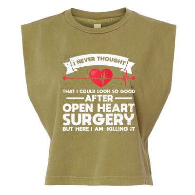 After Open Heart Surgery Open Heart Surgery Gift Garment-Dyed Women's Muscle Tee