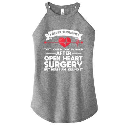 After Open Heart Surgery Open Heart Surgery Gift Women’s Perfect Tri Rocker Tank