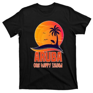 Aruba One Happy Island Beautiful Sunset Beach T-Shirt