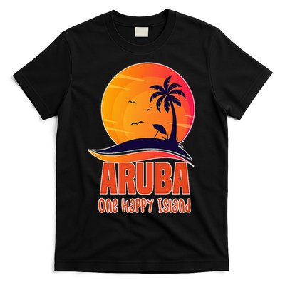 Aruba One Happy Island Beautiful Sunset Beach T-Shirt