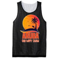 Aruba One Happy Island Beautiful Sunset Beach Mesh Reversible Basketball Jersey Tank