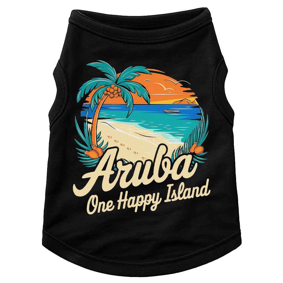 Aruba One Happy Island Souvenir Doggie Tank