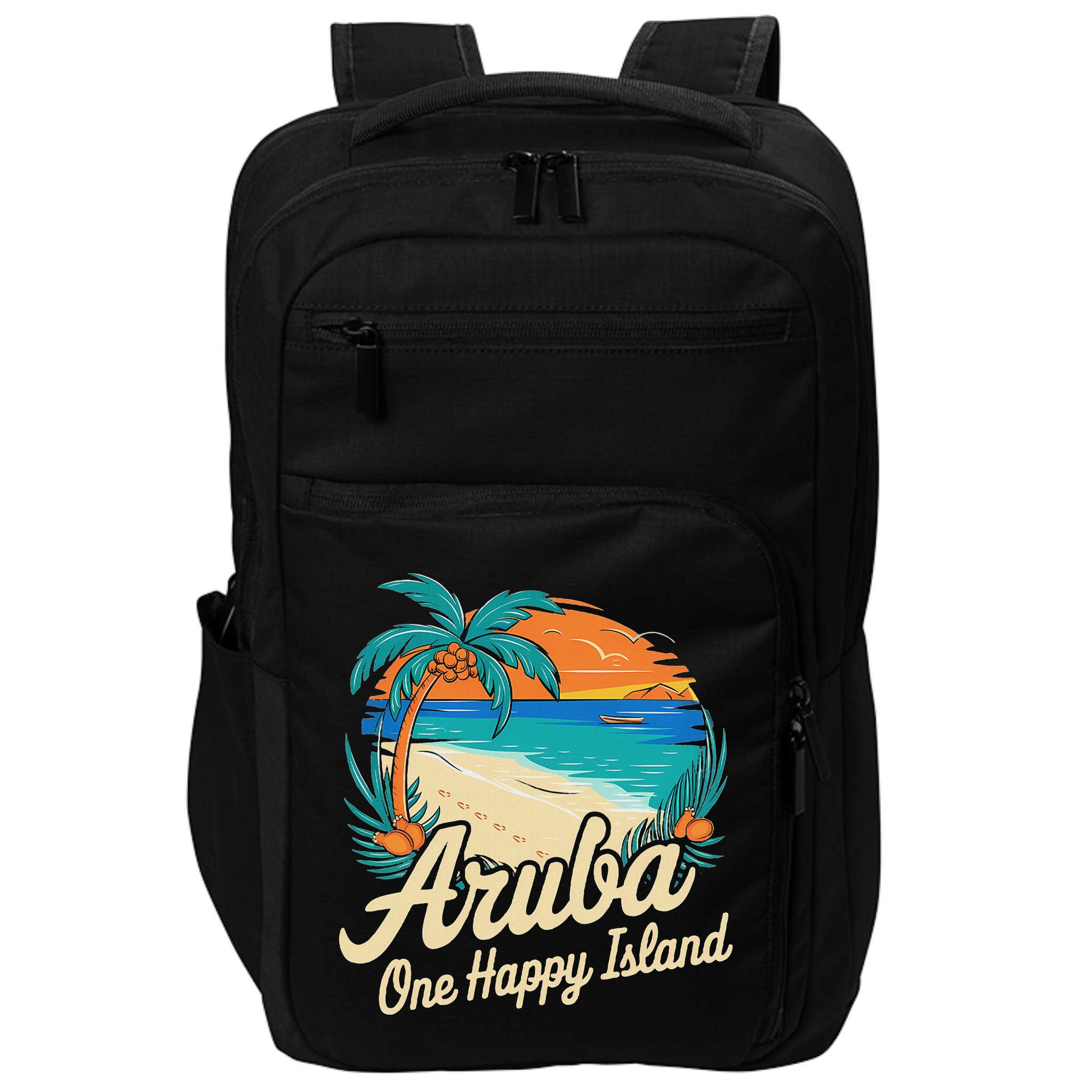 Aruba One Happy Island Souvenir Impact Tech Backpack