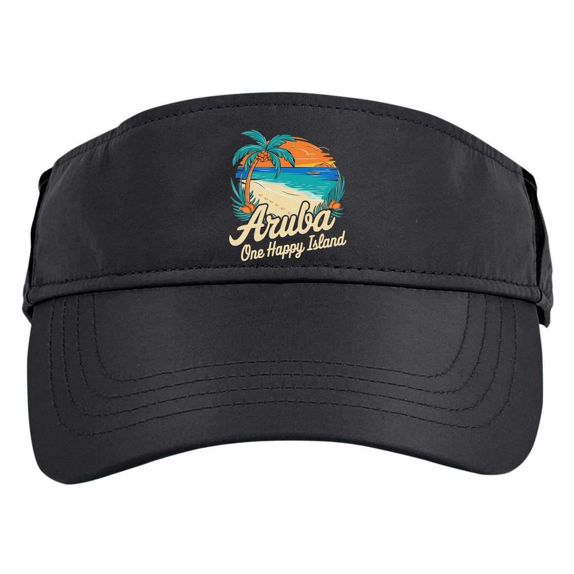 Aruba One Happy Island Souvenir Adult Drive Performance Visor