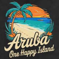 Aruba One Happy Island Souvenir Adult Drive Performance Visor