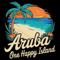 Aruba One Happy Island Souvenir Drawstring Bag