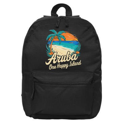 Aruba One Happy Island Souvenir 16 in Basic Backpack