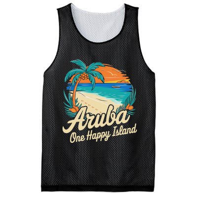 Aruba One Happy Island Souvenir Mesh Reversible Basketball Jersey Tank
