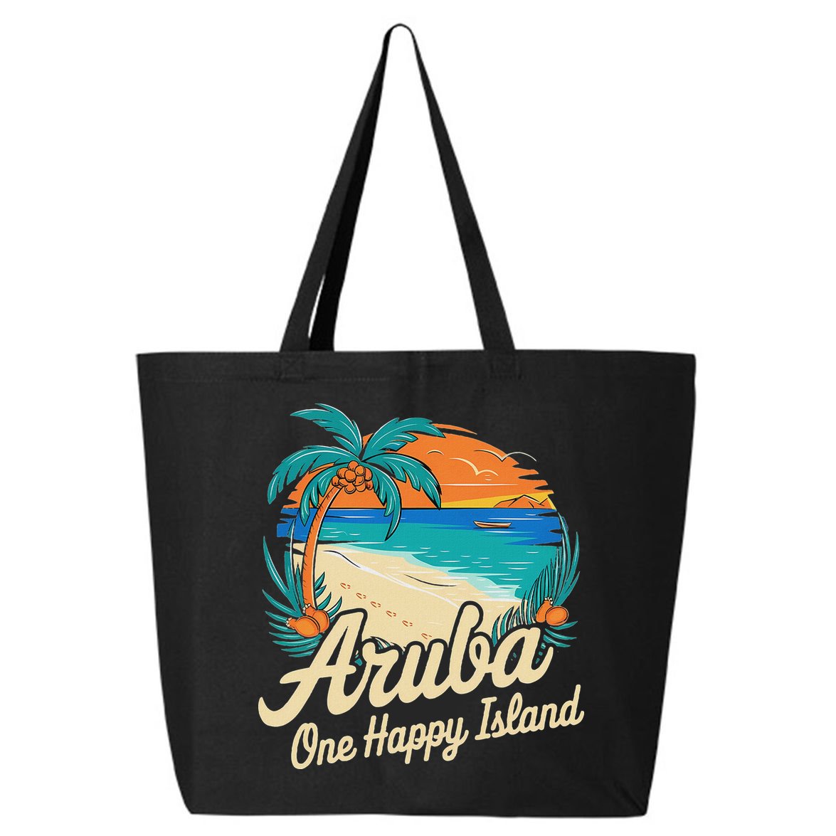 Aruba One Happy Island Souvenir 25L Jumbo Tote