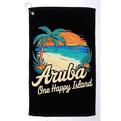 Aruba One Happy Island Souvenir Golf Towel