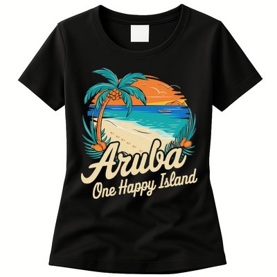 Aruba One Happy Island Souvenir Womens T-Shirt