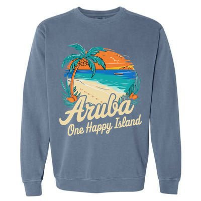 Aruba One Happy Island Souvenir Garment-Dyed Sweatshirt