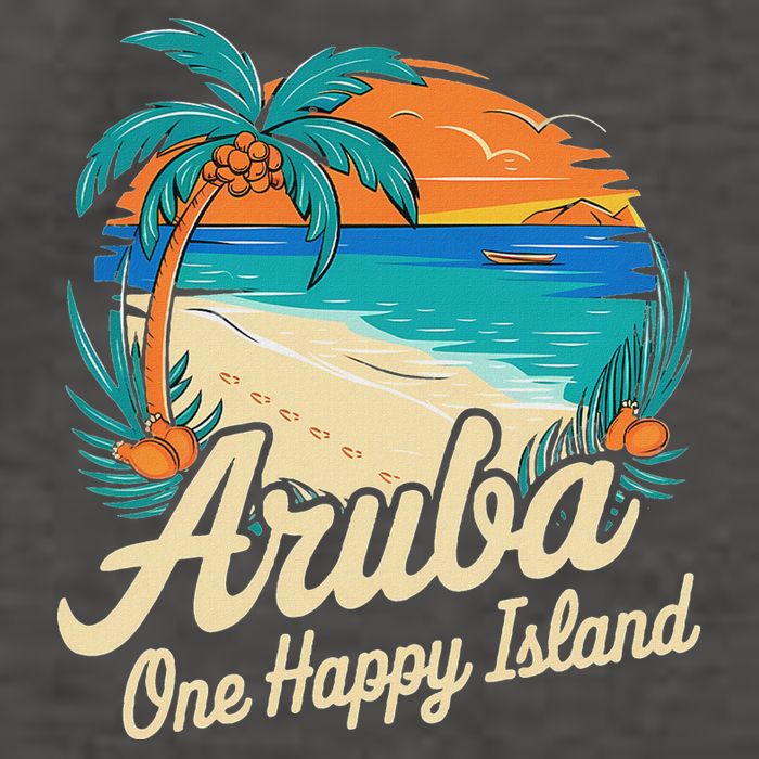 Aruba One Happy Island Souvenir Vector Backpack