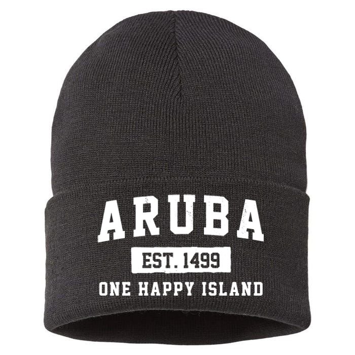 Aruba One Happy Island 1499 Vintage Sustainable Knit Beanie