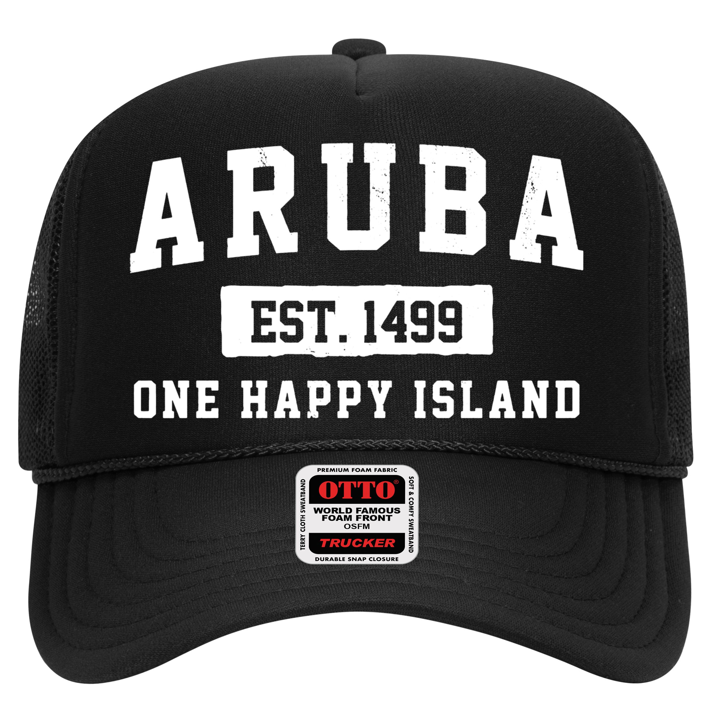 Aruba One Happy Island 1499 Vintage Trucker Hat